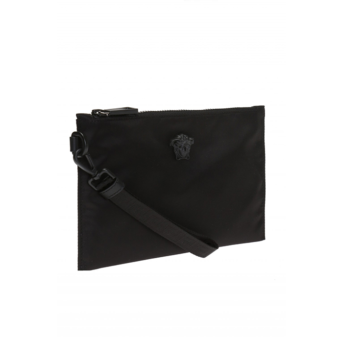 ヴェルサーチメンズメデューサヘッドブラッククラッチ DP84725 NYLV KNN